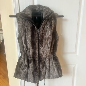 Women's Brown Sleeveless Jacket